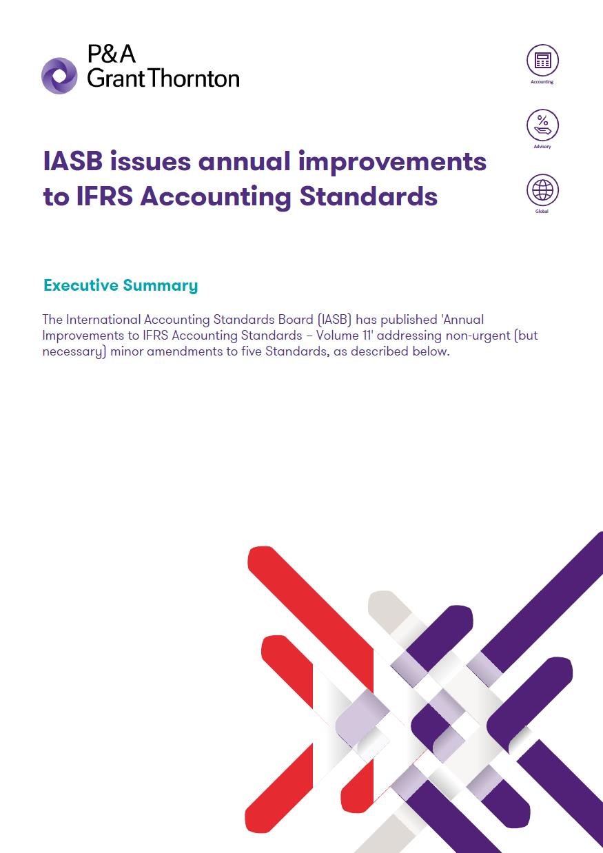 IASB issues annual improvements to IFRS Accounting Standards