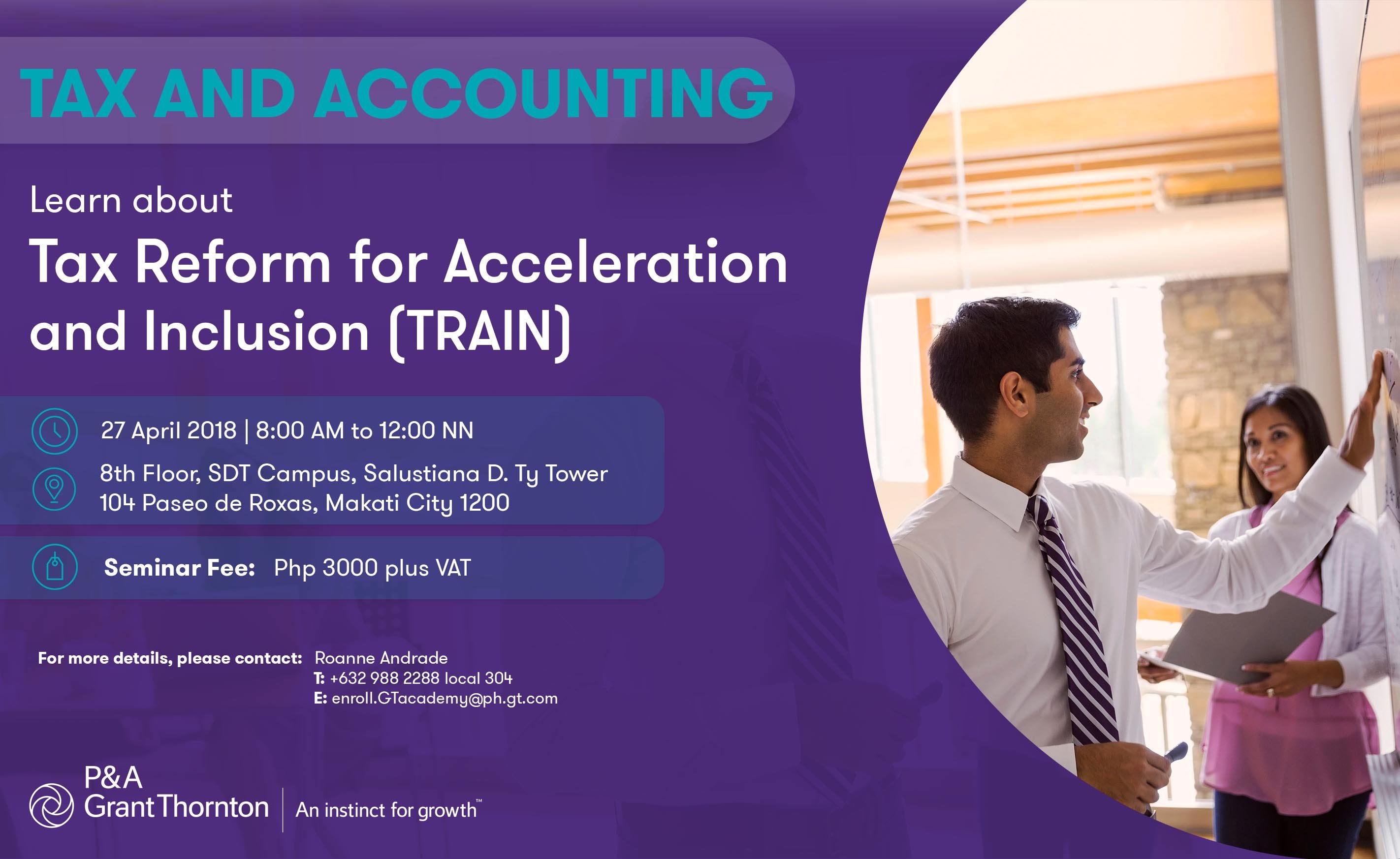 Tax Reform For Acceleration And Inclusion (TRAIN) | Grant Thornton